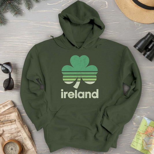 Ireland Retro Shamrock Hoodie