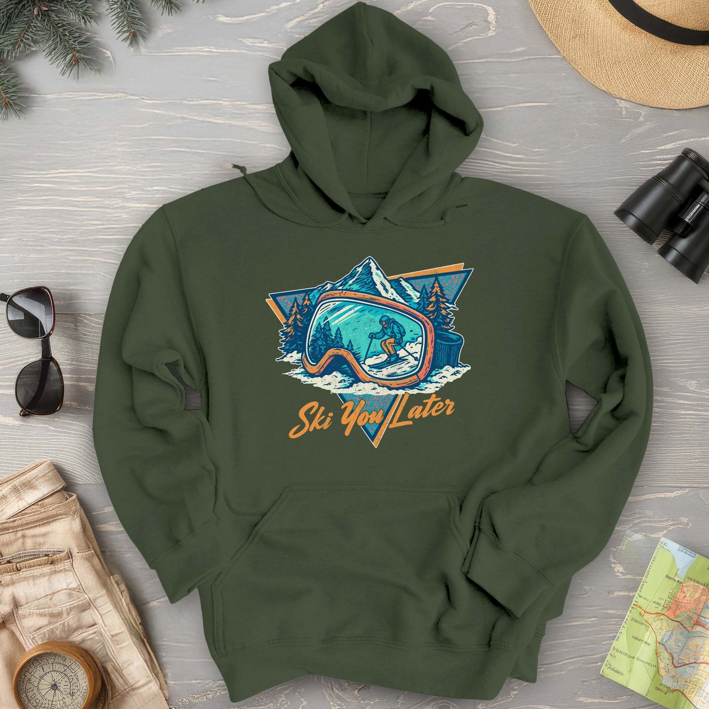 Ski You Later Retro 1980's Hoodie