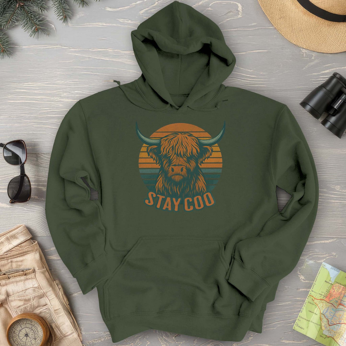 Highland Cow "Stay Coo" Hoodie