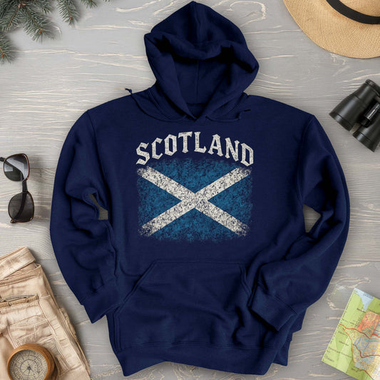 Scotland Distressed Vintage Flag Hoodie