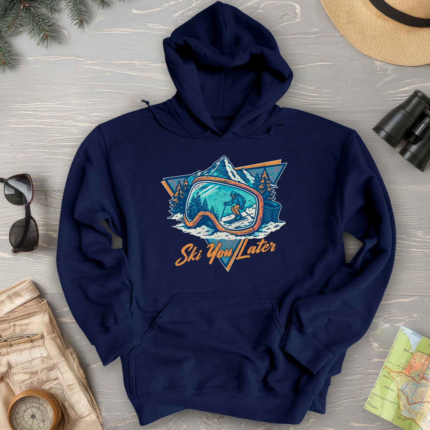 Ski You Later Retro 1980's Hoodie