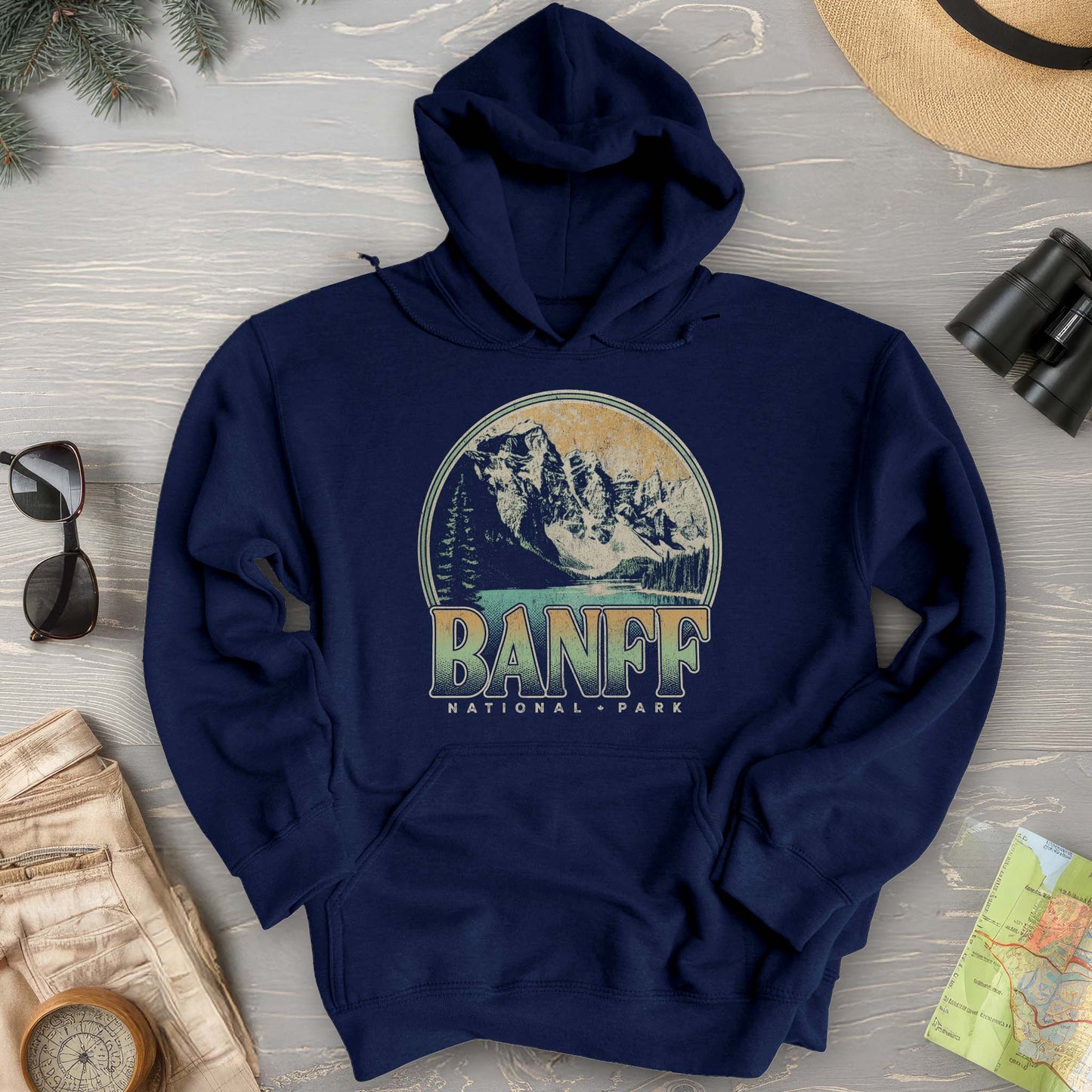Banff National Park Groovy Screenprint Hoodie