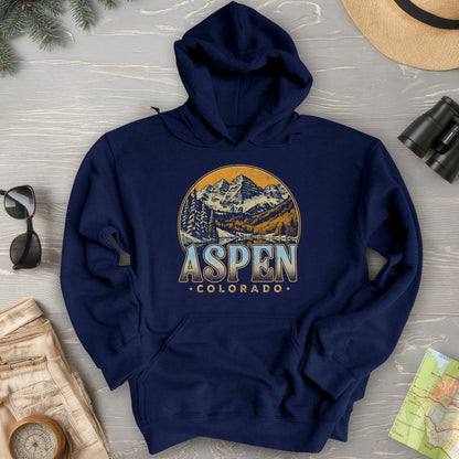Aspen Colorado Groovy Screenprint Hoodie