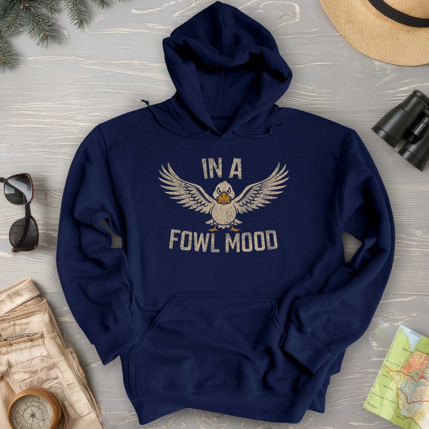 In A Fowl Mood "Vintage Duck" Hoodie