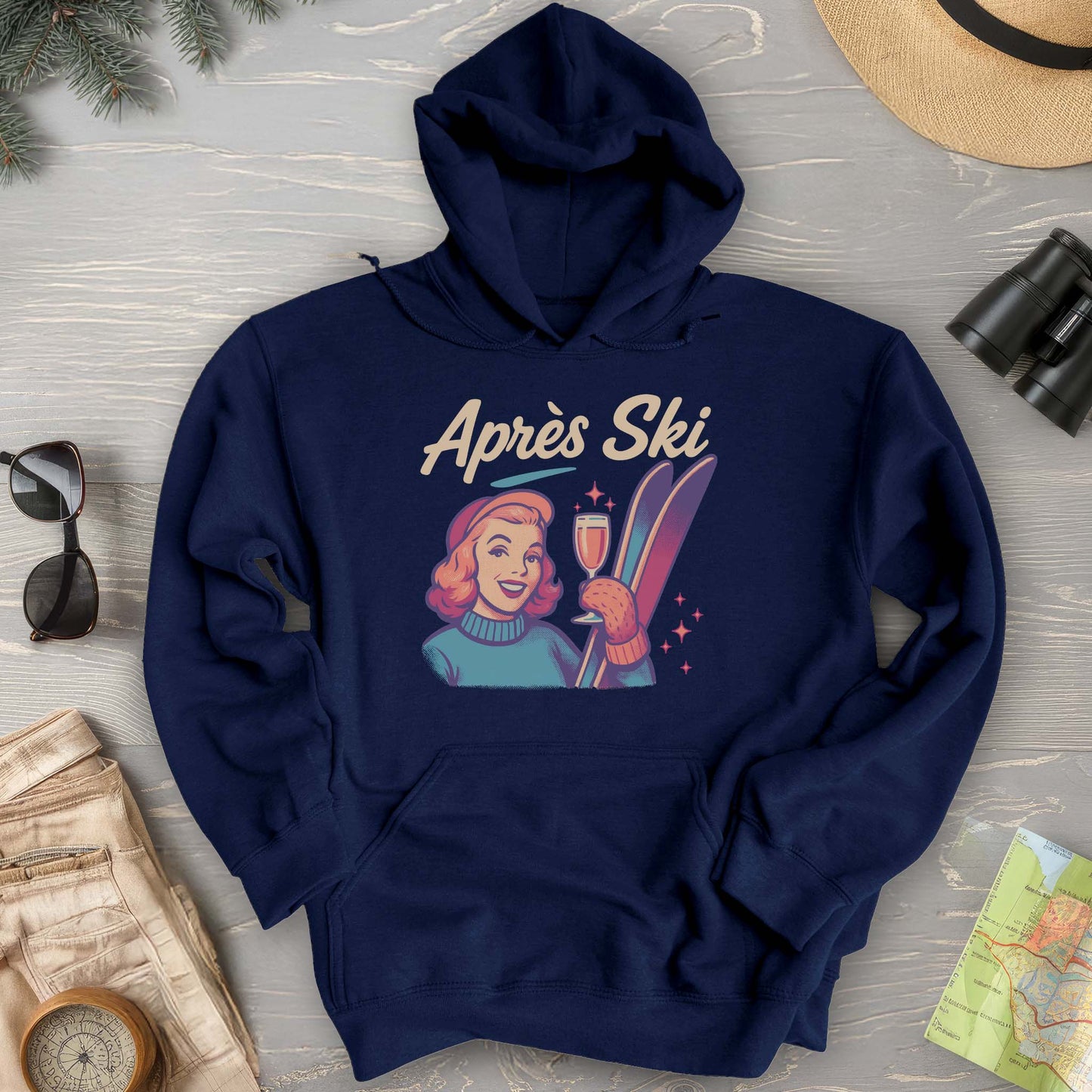 Apres Ski Retro 1950's Hoodie
