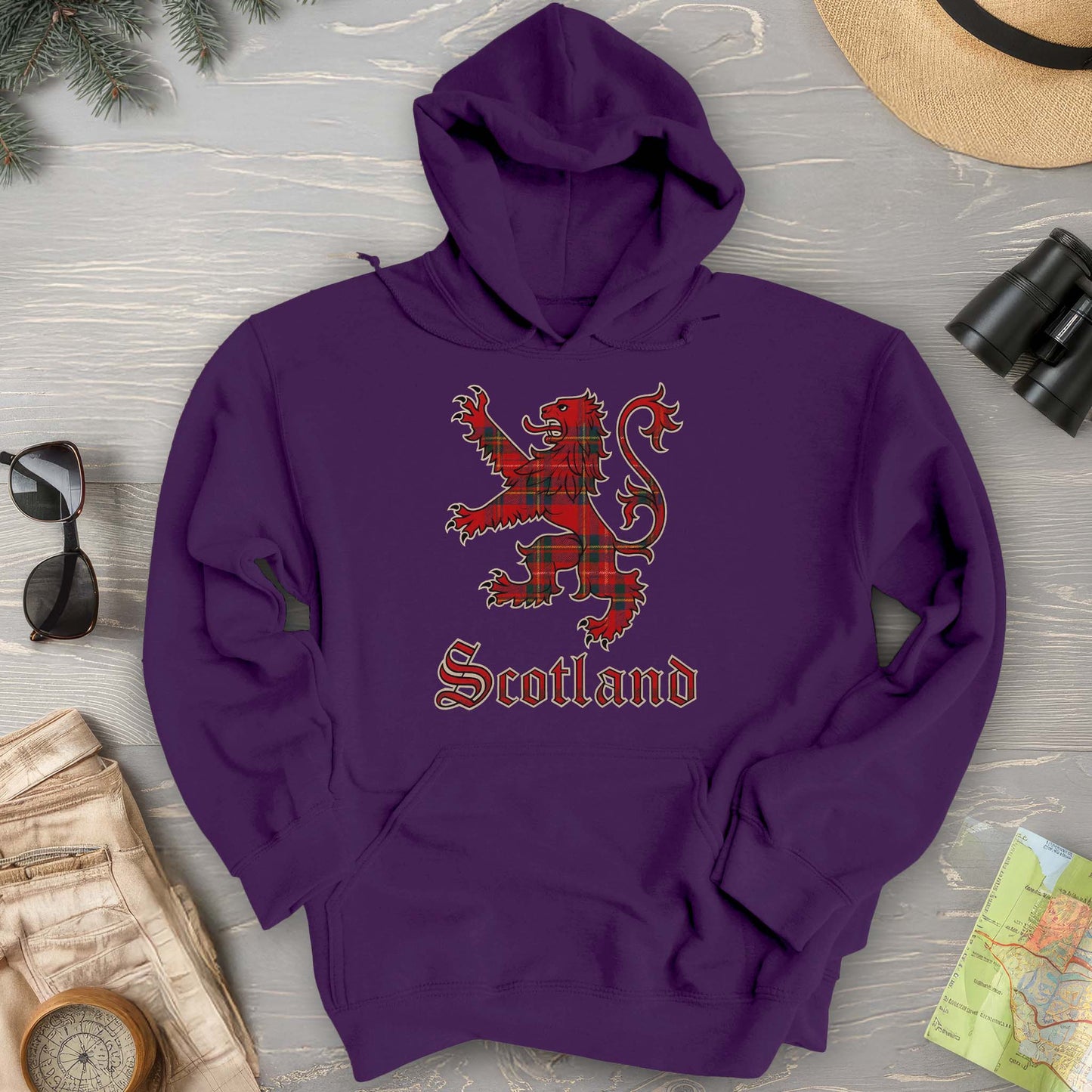 Scotland Tartan Lion Hoodie