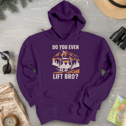 Funny "Do You Even Lift Bro" Ski Lift Hoodie