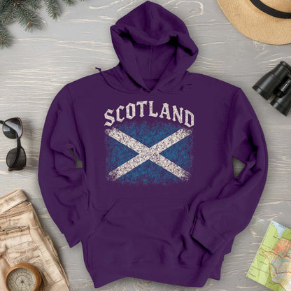 Scotland Distressed Vintage Flag Hoodie