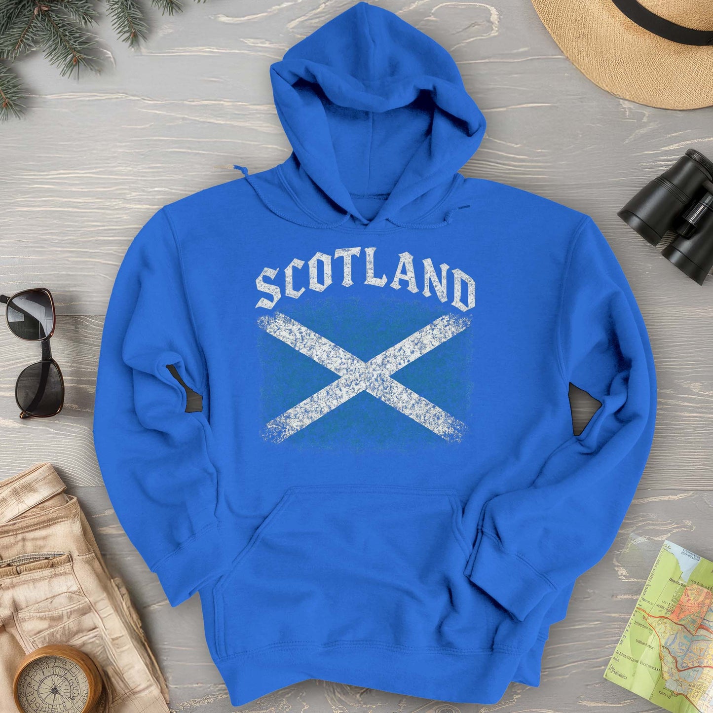 Scotland Distressed Vintage Flag Hoodie