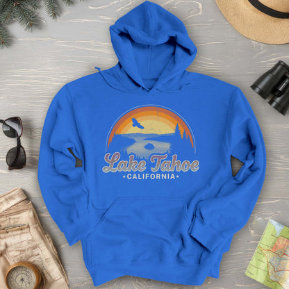 Lake Tahoe Retro Rainbow Hoodie