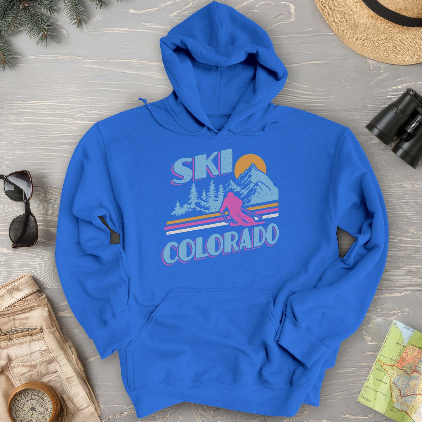 Ski Colorado Retro 80's Hoodie