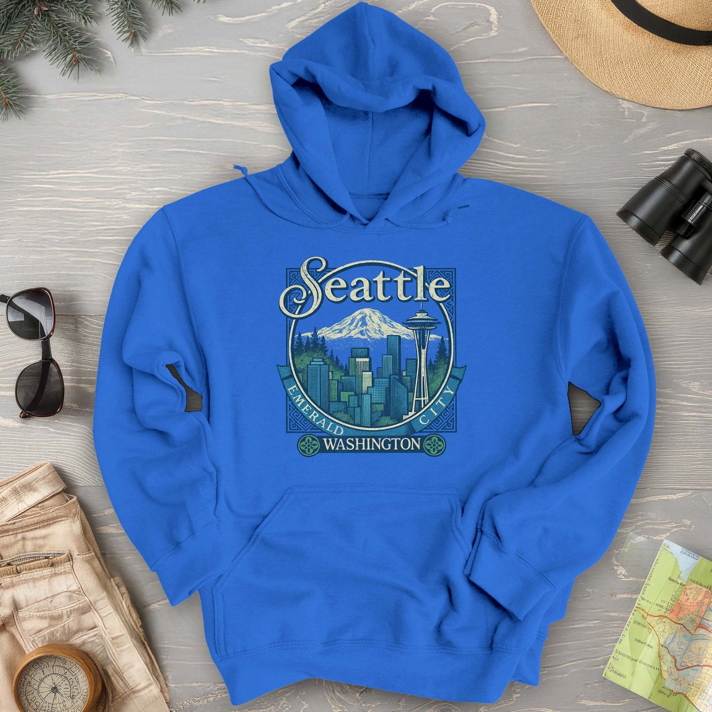 Seattle Retro 90's Emerald City Hoodie