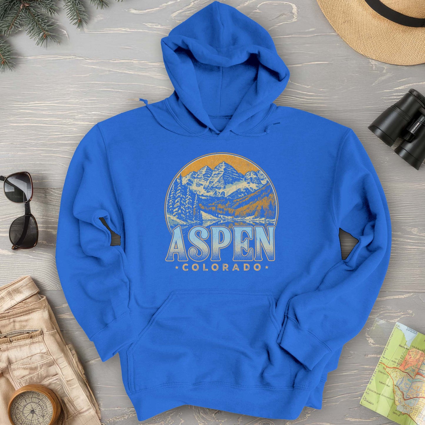 Aspen Colorado Groovy Screenprint Hoodie