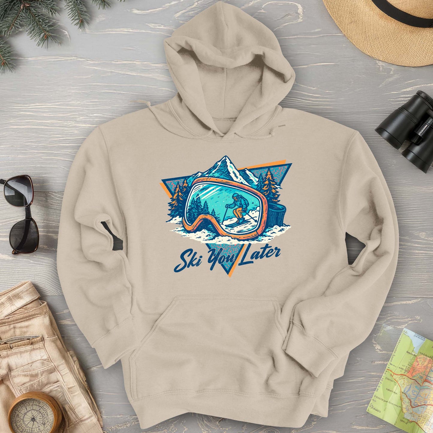 Ski You Later Retro 1980's Hoodie