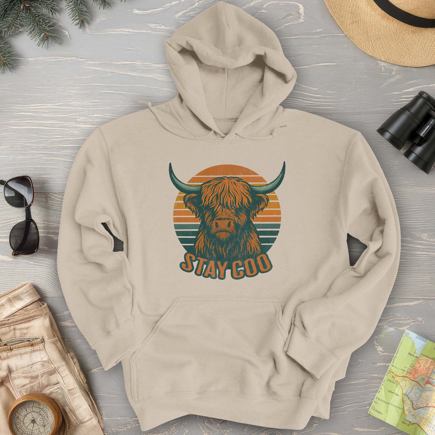 Highland Cow "Stay Coo" Hoodie