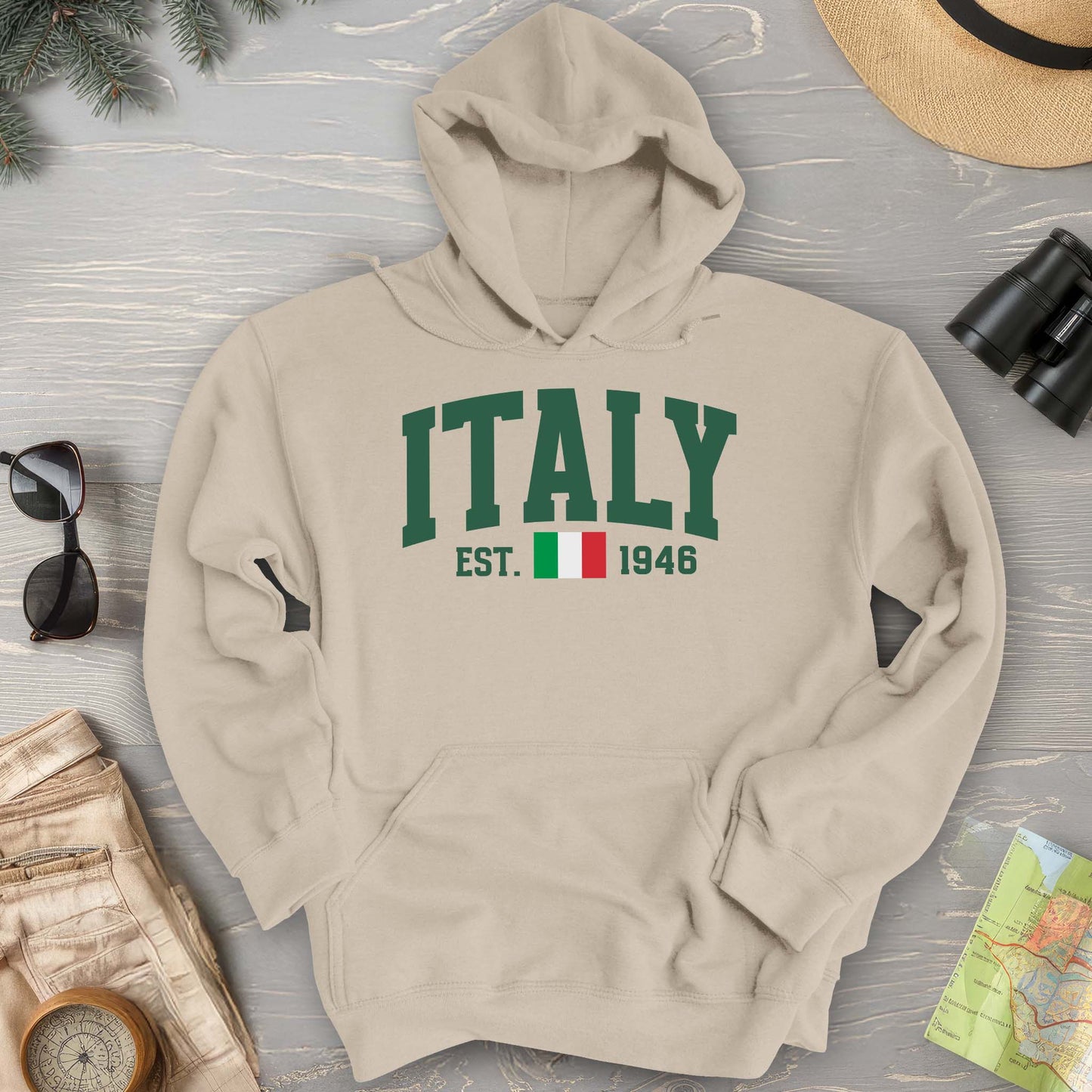Italy Varsity Flag Hoodie