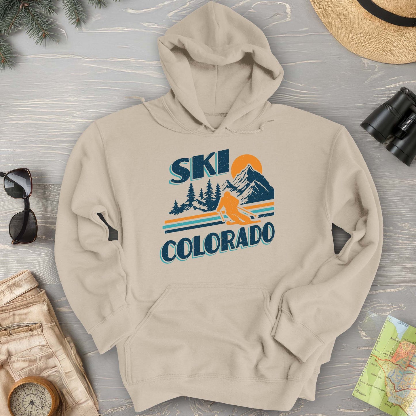 Ski Colorado Retro 80's Hoodie