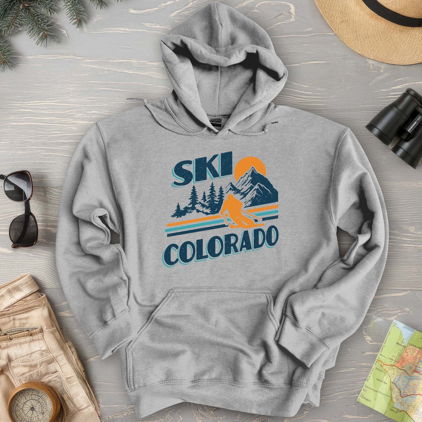 Ski Colorado Retro 80's Hoodie