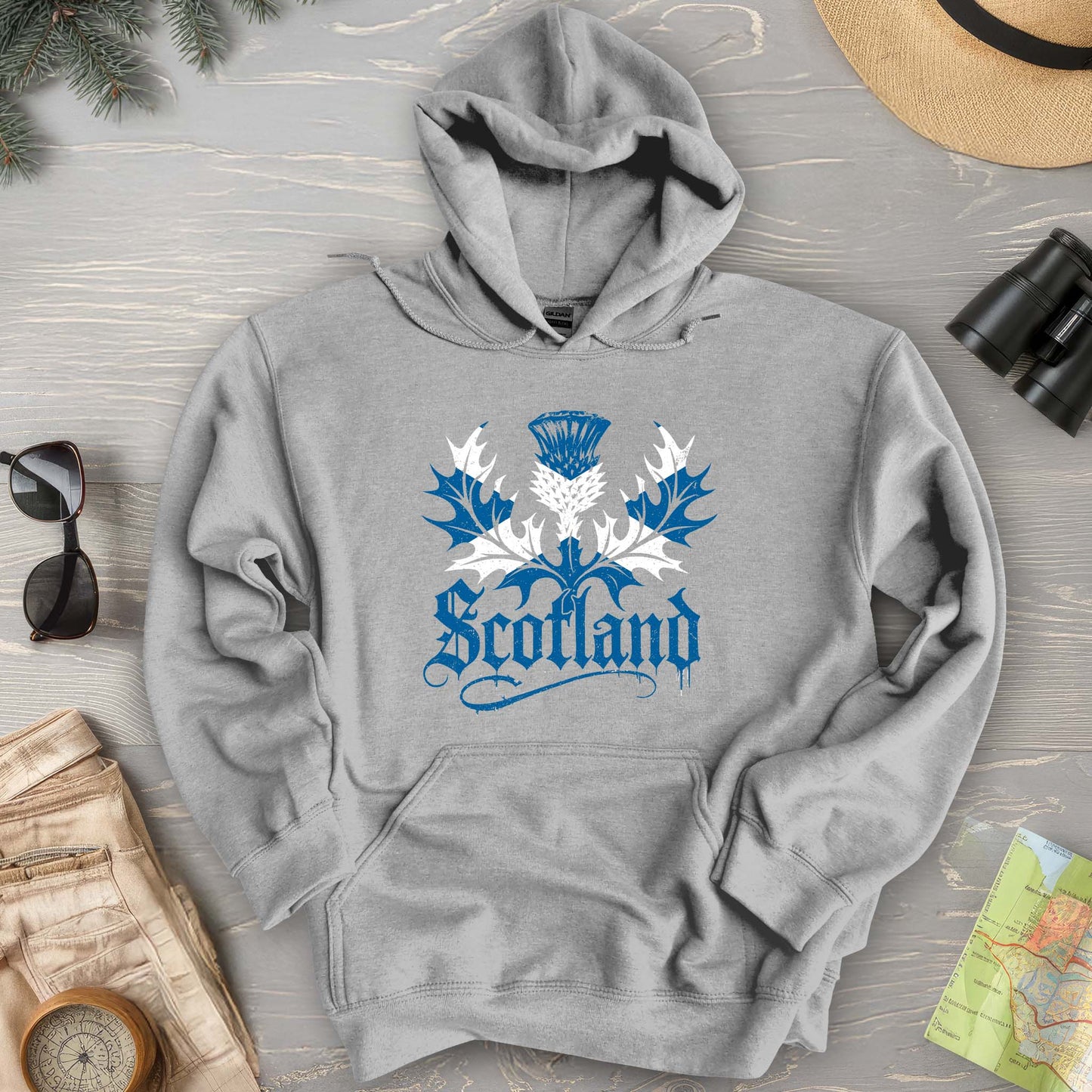 Scotland Gothic Thistle Hoodie