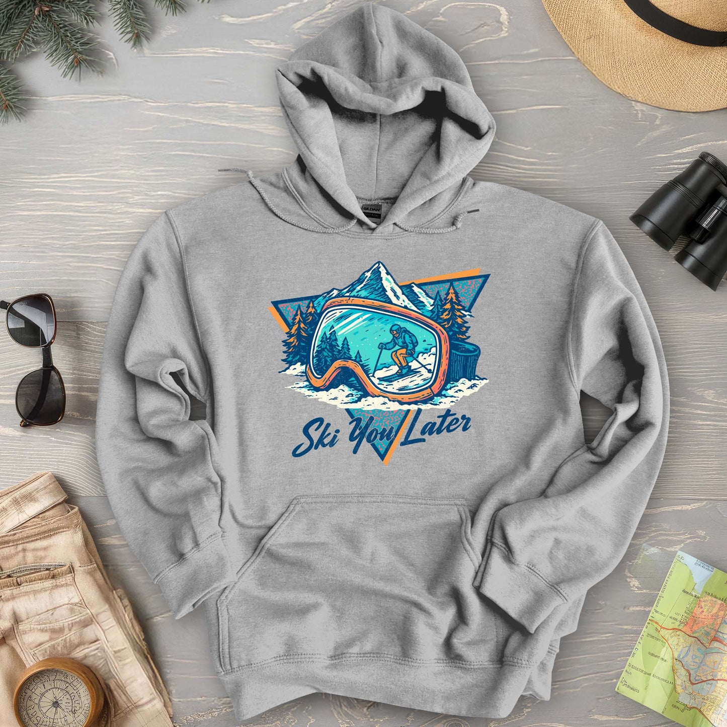 Ski You Later Retro 1980's Hoodie