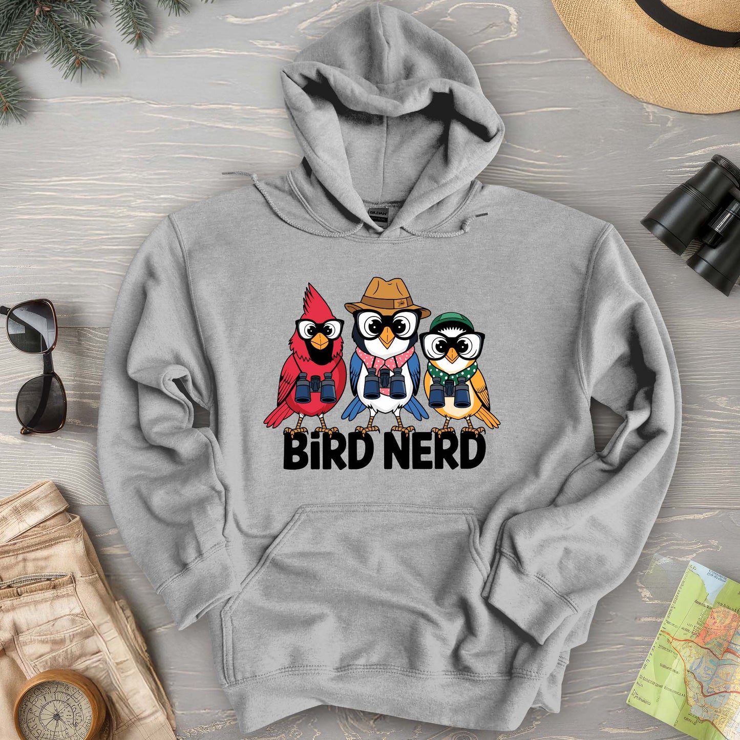 Bird Nerd "Birding Birds" Hoodie