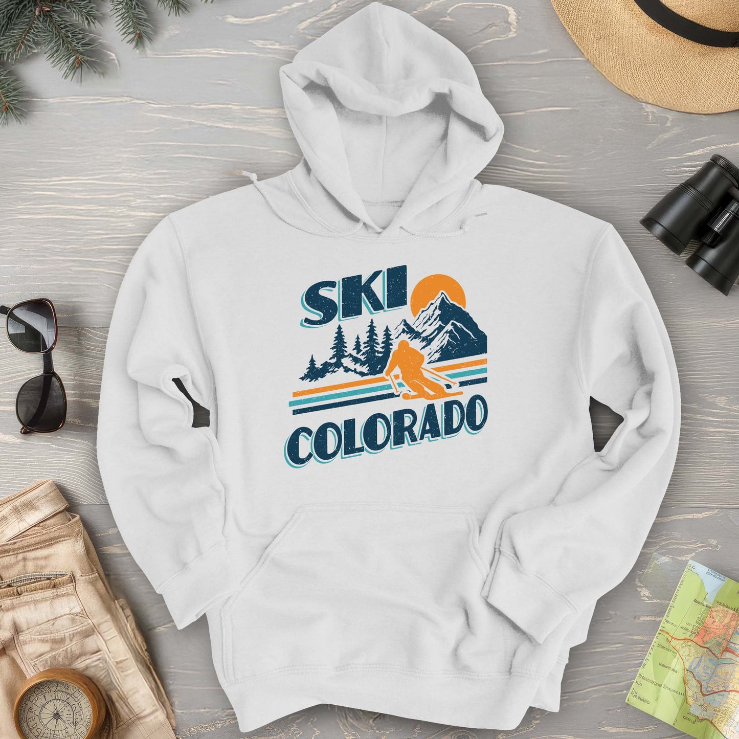 Ski Colorado Retro 80's Hoodie