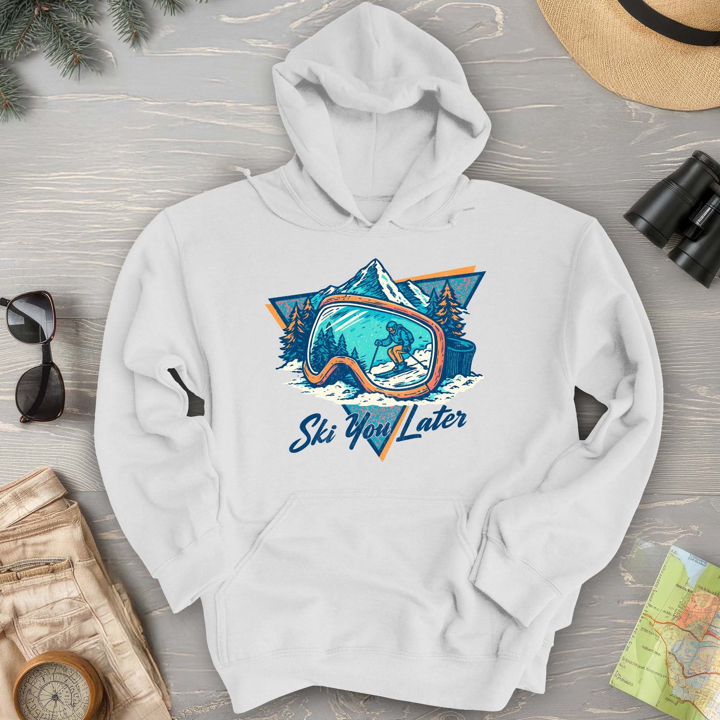Ski You Later Retro 1980's Hoodie