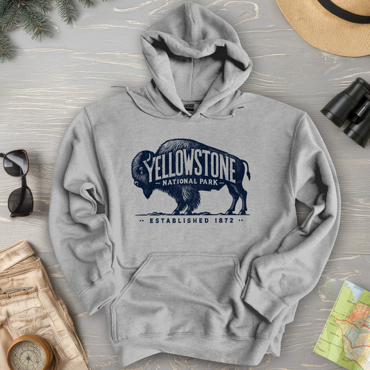 Yellowstone National Park "Vintage Buffalo" Hoodie