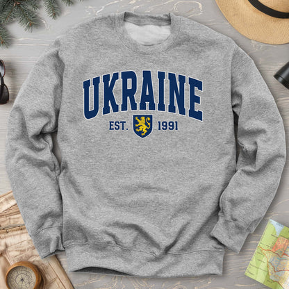 Ukraine Varsity Heraldry Crewneck Sweatshirt