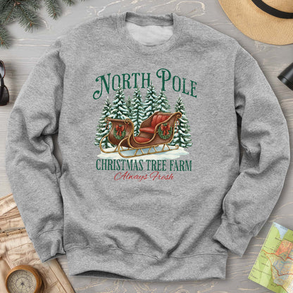 North Pole Christmas Tree Farm Sweatshirt