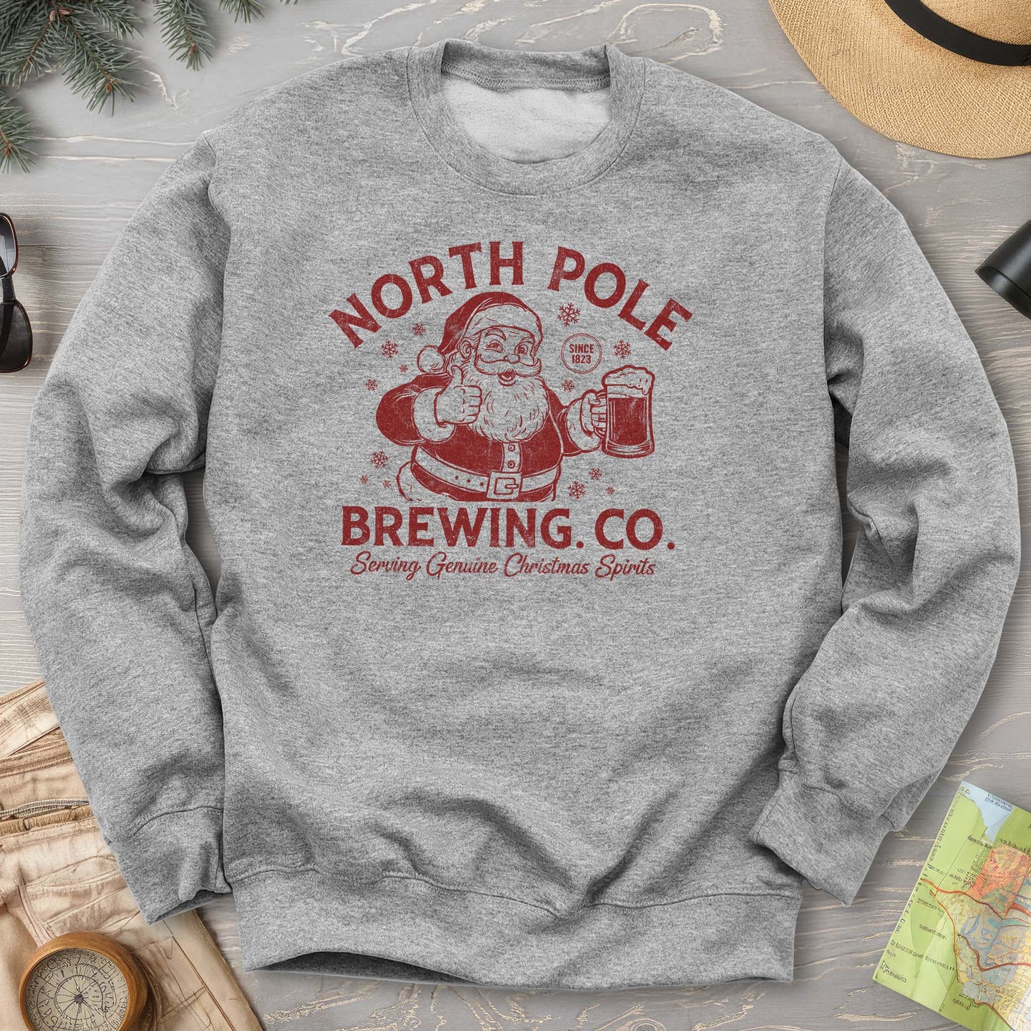 North Pole Brewing Company Vintage Print Sweatshirt