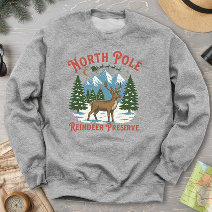 North Pole Reindeer Preserve Sweatshirt