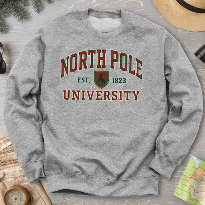 North Pole University Holiday Plaid Sweatshirt