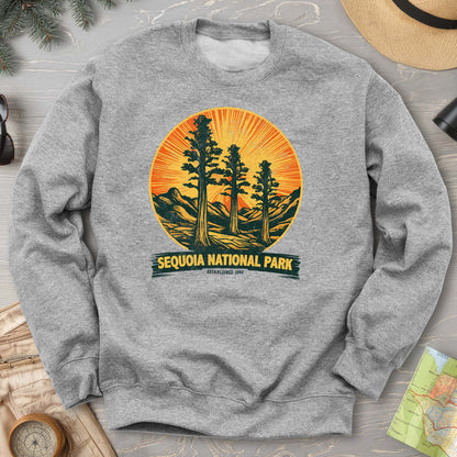 Sequoia 3 Trees Vintage Print Sweatshirt