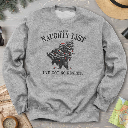 Naughty List Racoon Xmas Sweatshirt
