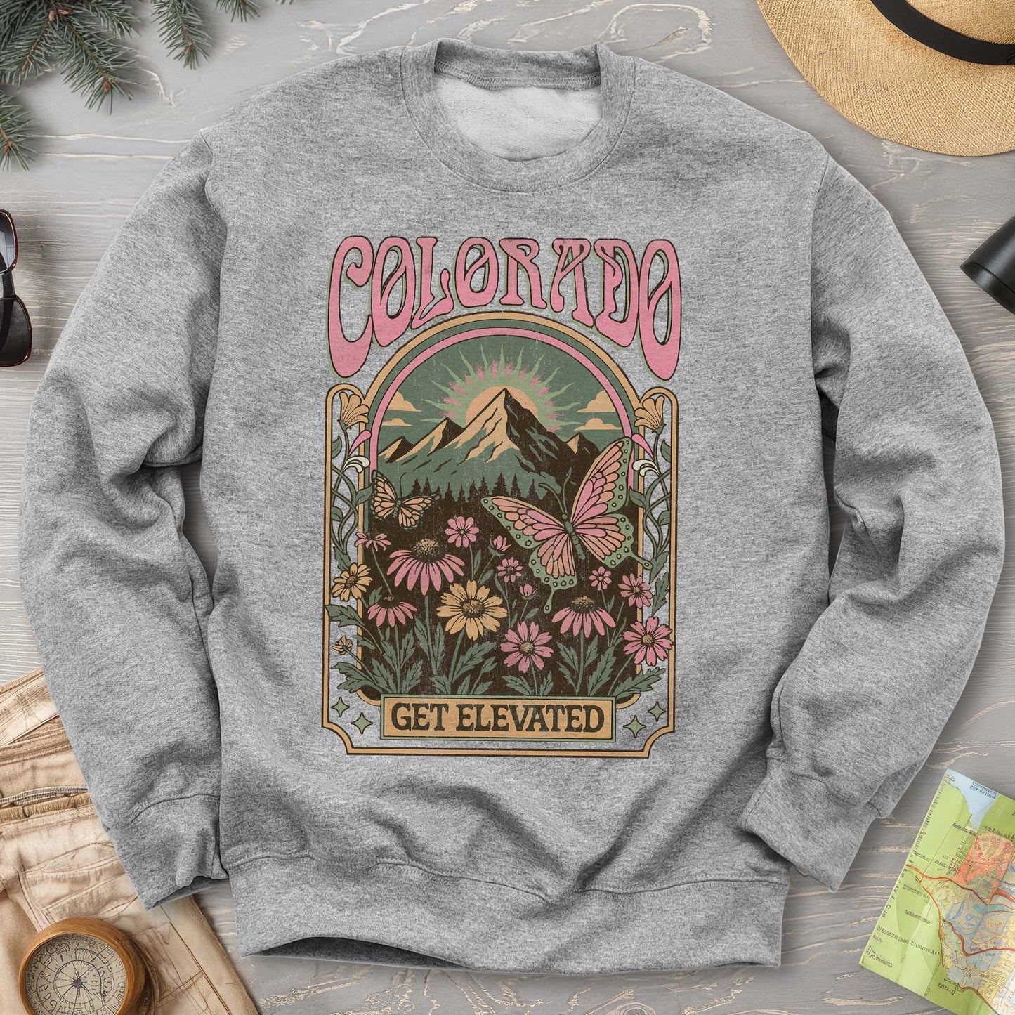 Colorado Get Elevated Butterfly Sweatshirt