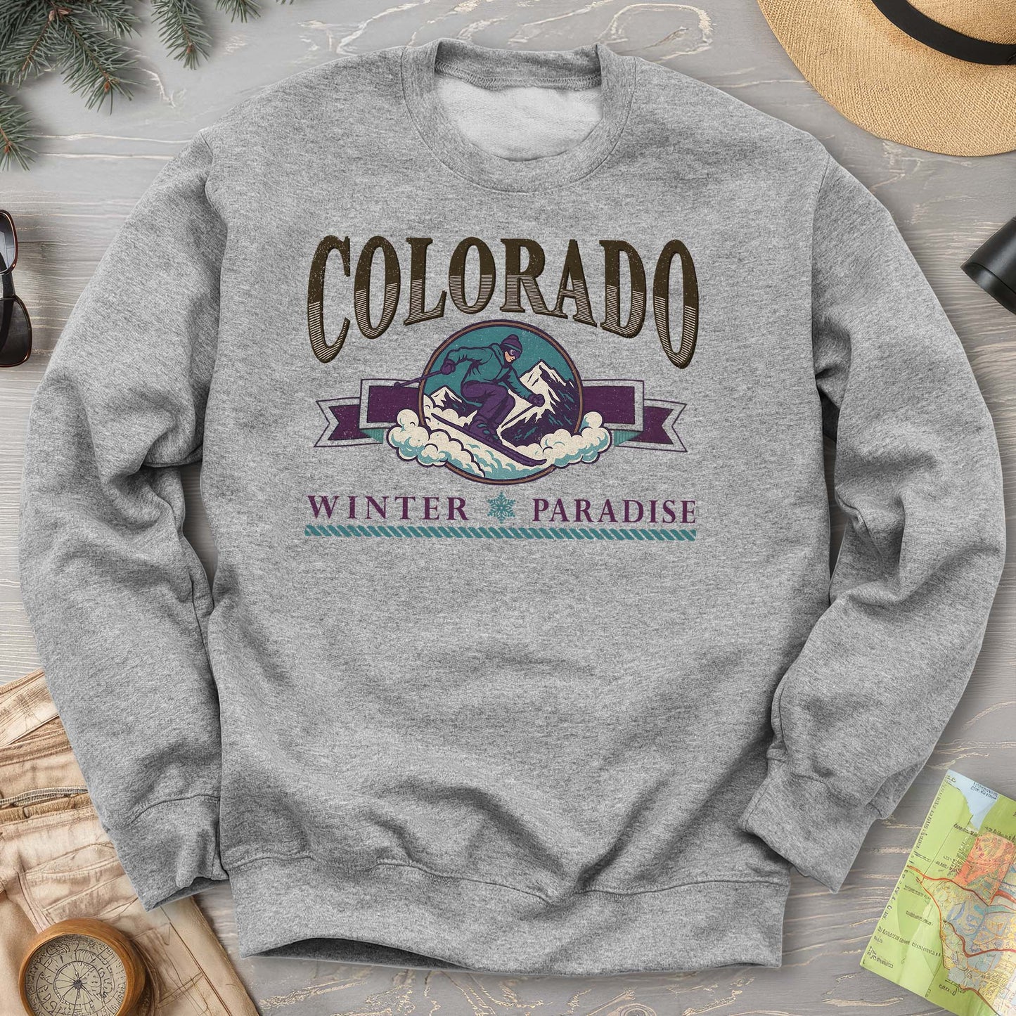 Colorado 90's Retro Ski Sprint Sweatshirt