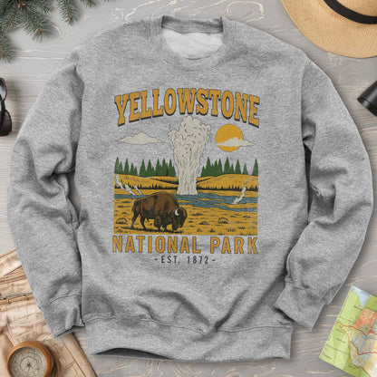 Yellowstone Old Faithful Buffalo Sweatshirt