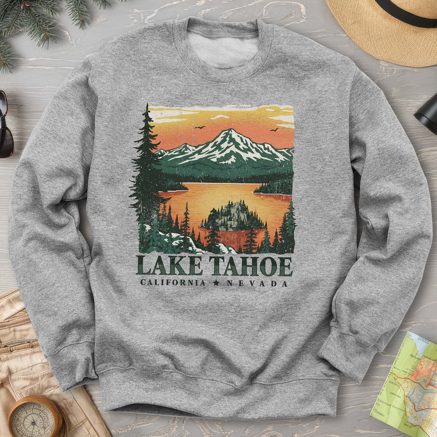 Lake Tahoe Emerald Bay Sunset Sweatshirt