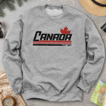Canada Retro Stripe Sweatshirt