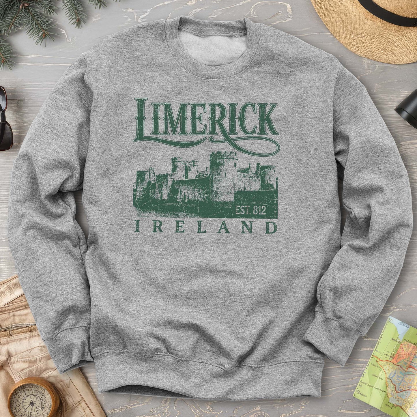Limerick Ireland Vintage Print Sweatshirt