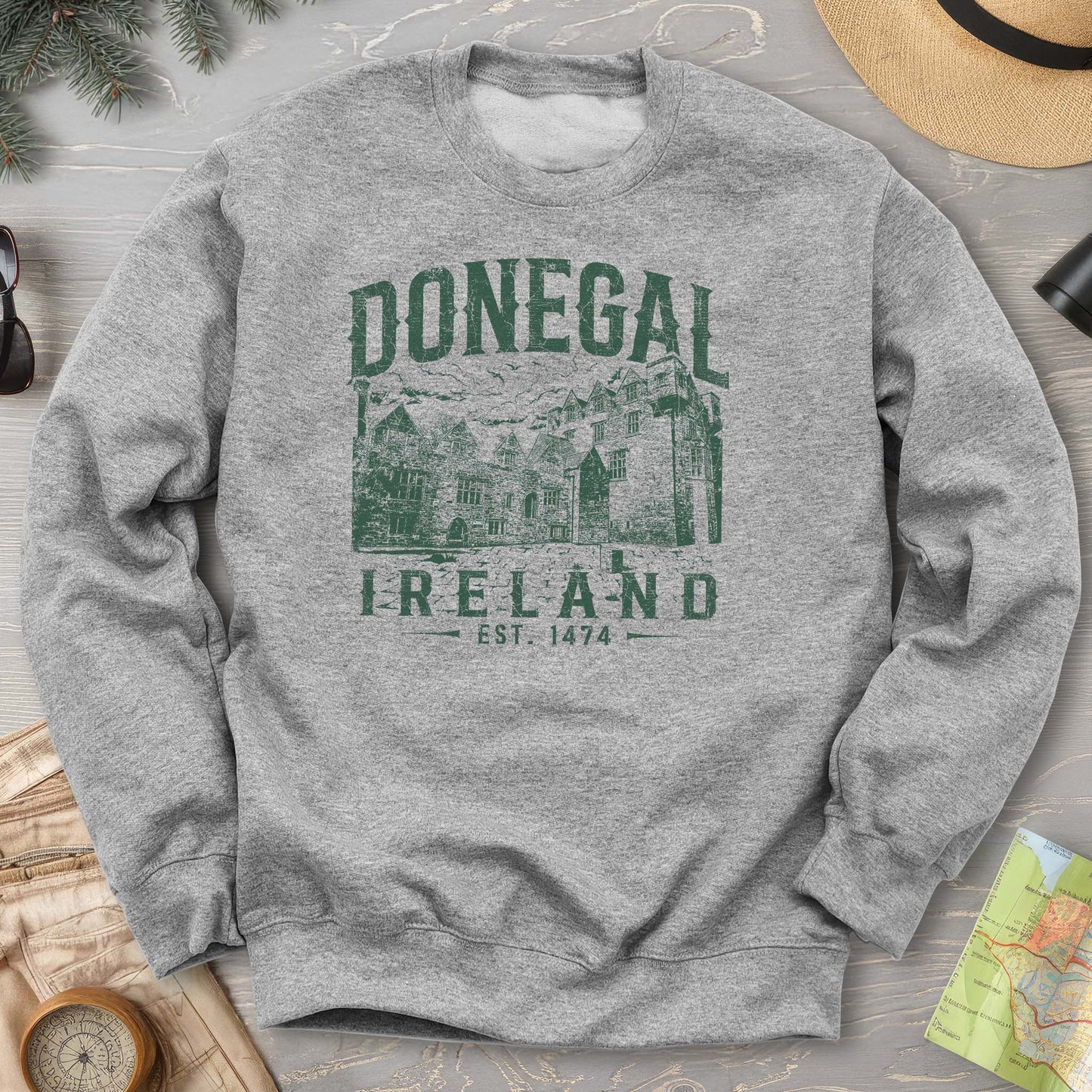 Donegal Ireland Vintage Print Sweatshirt