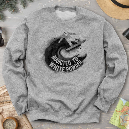 White Powder Snowboard Sweatshirt