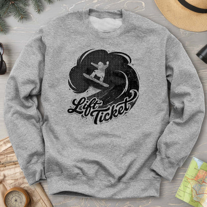 Lift Ticket Snowboard Sweatshirt