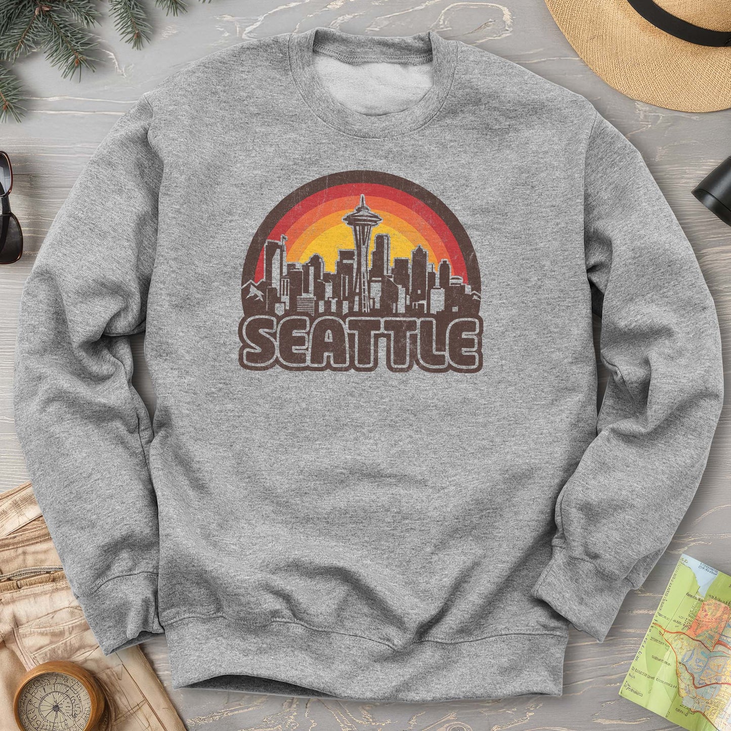 Seattle Retro Sunset Sweatshirt