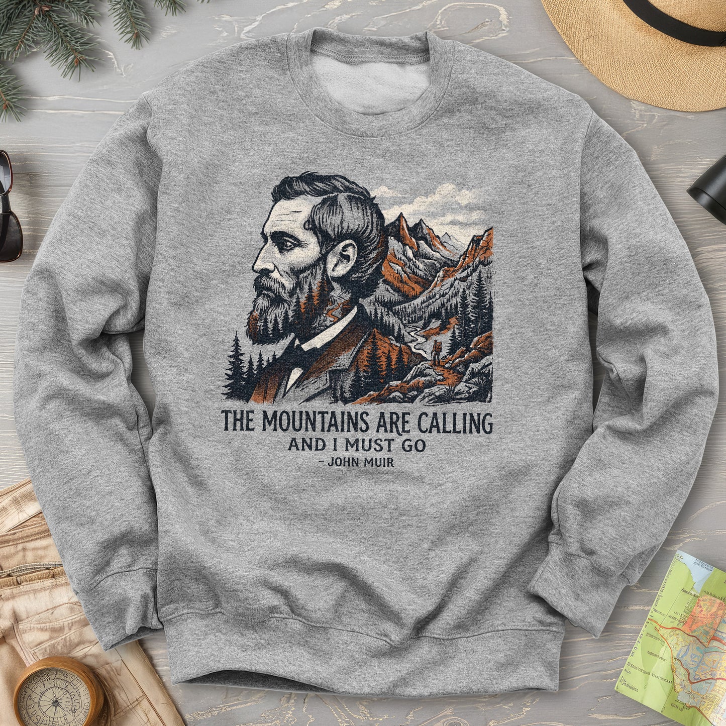 Mountains Calling John Muir Sweatshirt