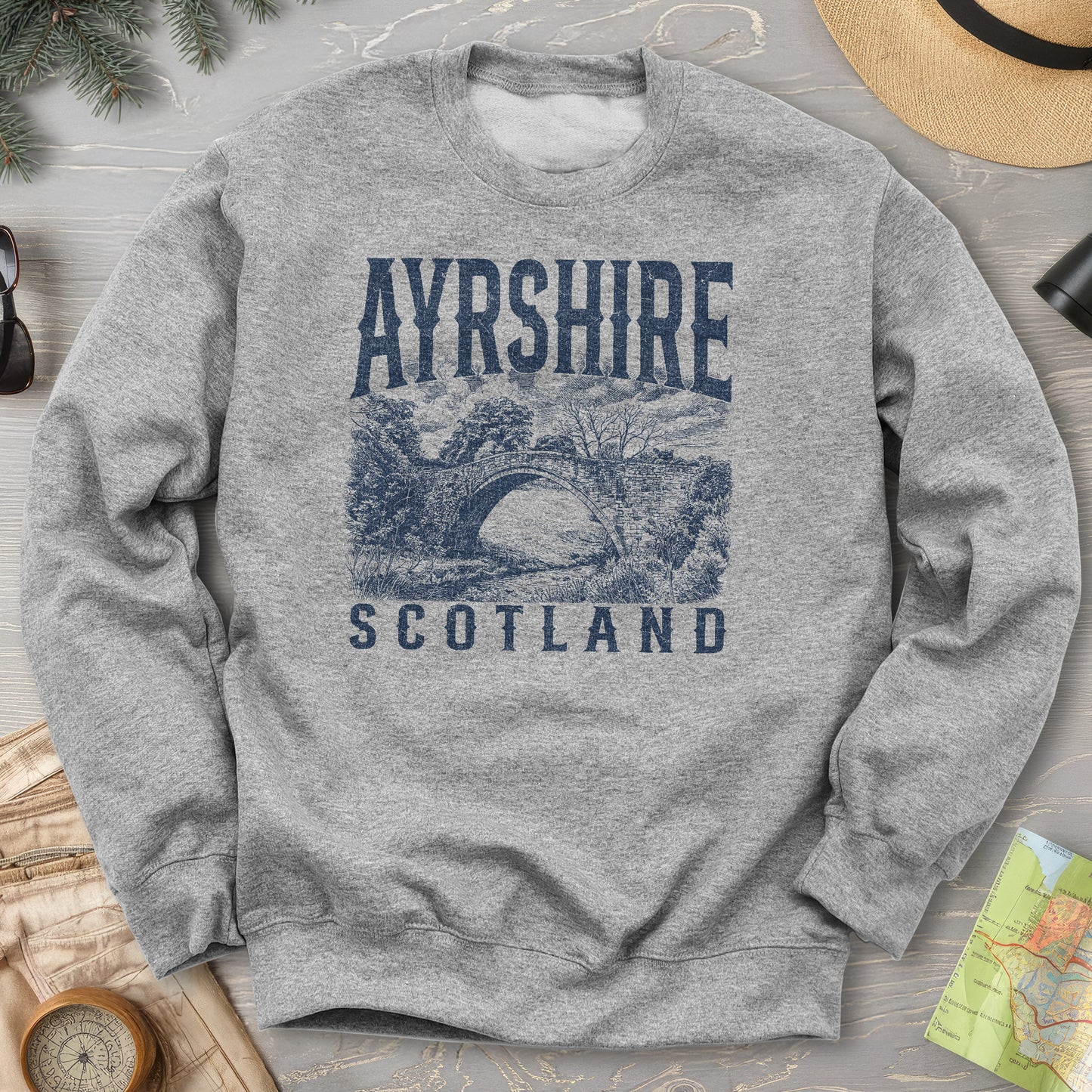 Ayrshire Scotland Sketch Sweatshirt