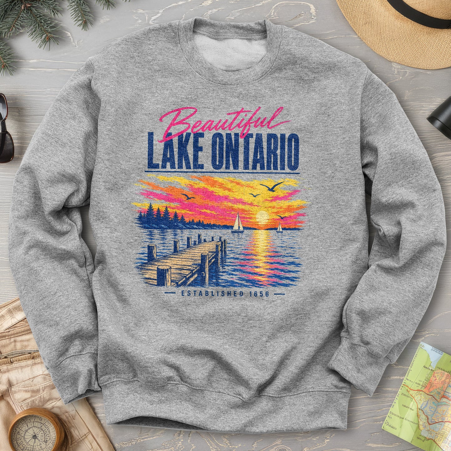 Lake Ontario Color Burst Sweatshirt
