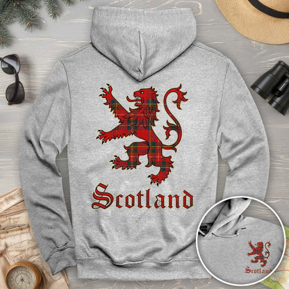 Scotland Tartan Lion Front/Back Print Hoodie