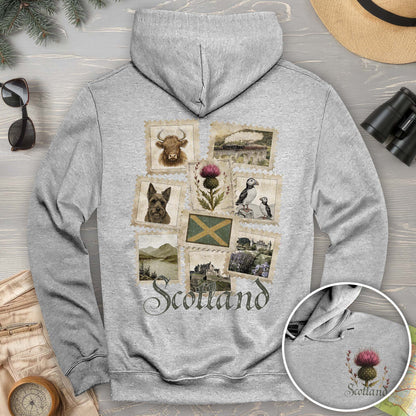 Scotland Vintage Stamps Hoodie